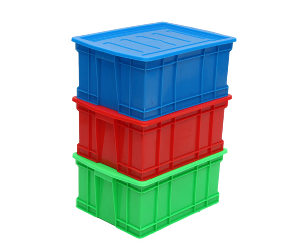 465-220食品加厚塑料箱子有盖长方形超大水果塑料箱周转箱厂家