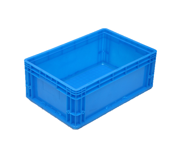600-230物流箱带盖套叠物流箱周转箱塑料蓝色加厚塑料欧标箱
