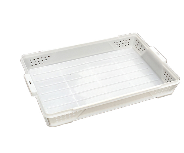 面包箱白色新料食品塑料带孔周转箱长方形白色塑胶周转箱批发