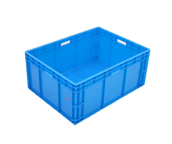 PP物流箱800-340物流箱蓝色加厚塑胶物流箱带平盖大号物流周转箱