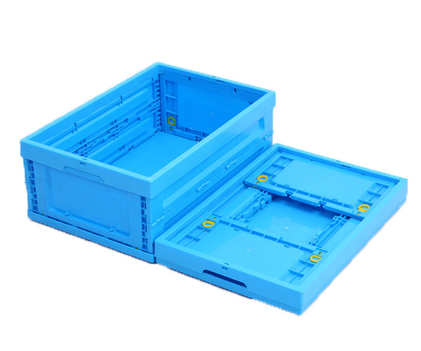 600-230折叠箱周转箱塑料折叠蓝色加厚折叠箱筐塑料服装超市配送折叠周转箱塑料