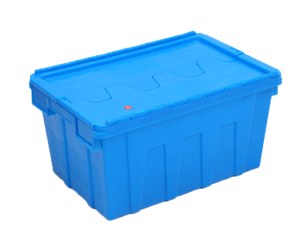 600-340斜插物流箱新料物流箱加厚塑料箱子带盖塑料物流周转箱