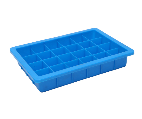 厂家直销二十四格塑料箱电池分格周转箱蓝色塑料零件分格箱批发